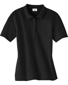 7 oz Cotton Piqu Womens Polo - 100% cotton, 7oz. Hemmed sleeves, side seamed for feminine contoured fit, feminine, narrow 4-button placket with matching buttons.