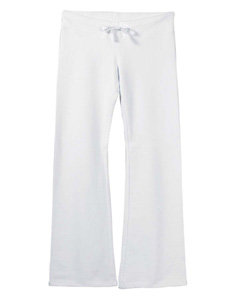 Women's Stretch French Terry Lounge Pant - 8 oz., 95/5 preshrunk cotton/spandex. Low-rise French terry straight-leg pant with a slight flare. Rib waistband with drawcord provides contoured fit for a flattering silhouette.