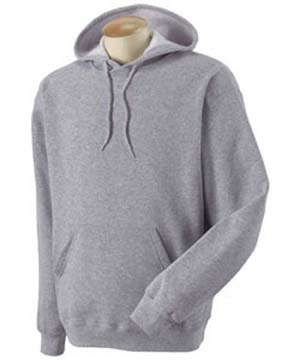 Best 8 oz 50/50 Hooded Sweatshirt - 50% cotton, 50% polyester, 8 oz; label free; one-piece; one-ply hood with double-needle hem and matching tipped drawcord; double-needle coverstitching on neck, armholes and band bottom; rib cuffs; ribbed waistband; metal grommets; pouch pocket; set in sleeves