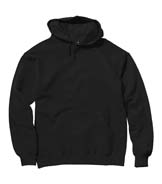10 oz 90/10 Pullover Sweatshirt Hood - 90% cotton, 10% polyester, 10 oz. double-napped fabric for softer and warmer fleece; 2x1 rib spandex neck, cuffs and waistband; double-needle coverseamed stitching on neck, shoulders, armholes, cuffs and waistband; full fleece-lined hood with grommets and matching drawcord; muff pocket with reinforced pocket openings.