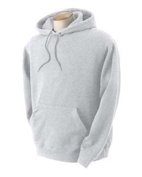9 oz 90/10 Heavy Cotton Pullover Hood - 9 oz., 90/10 heavy cotton/poly sweatshirt (ash is 88/12, athletic heather is 84/16). label free. single-ply hood with metal grommets and tipped drawcord. ribbed cuffs and waistband. set-in sleeves. double-needle stitched armholes, pouch pocket and waistband.