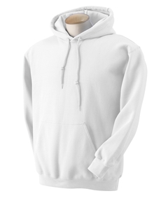 7.75 oz., 50/50 Heavy Blend Hoodie - 7.75 oz., 50/50 cotton/poly. Pill-resistant air jet yarn. Warm double-lined hood. 1x1 ribbed cuffs and waistband with spandex. Double-needle stitched pouch pocket. Fully coverseamed. Matching drawcord.
