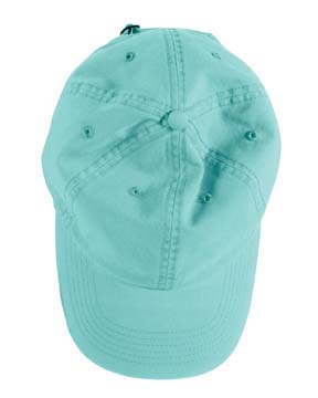 Direct-Dyed Cap - 100% cotton twill. six-panel; unconstructed; sewn eyelets; self-fabric closure with d-ring slider and tuck-in strap