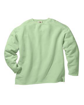 11 oz Pigment-Dyed Cotton Boxy Crew - 100% ringspun cotton, 11 oz. boxy cut; double-needle stitching throughout; drop shoulders; hemmed sleeves; open bottom with side vents.
