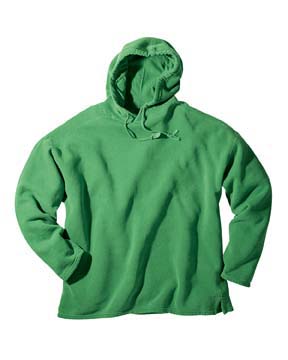 11 oz Pigment-Dyed Cotton Boxy Hood - 100% ringspun cotton, 11 oz. double-needle stitching throughout; jersey-lined drawstring hood; boxy cut; hemmed sleeves; open bottom with side vents.