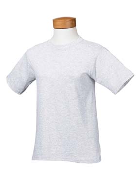 Lofteez 6.1 oz Cotton Youth T-shirt - 100% fruit spun heavyweight cotton, 6.1 oz; one-piece seamed rib collar with double-needle coverstitching; shoulder-to-shoulder taping; double-needle stitching on sleeve and bottom hem; set in sleeves