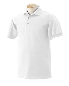 6.1 oz. Ultra Cotton Jersey Polo - 6.1 oz., 100% preshrunk cotton jersey knit. Three-button placket with woodtone buttons. Double-needle stitched bottom hem. Ash is 99% cotton, 1% polyester, Sport Grey is 90% cotton, 10% polyester.