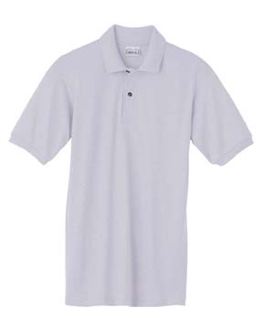 5.6 oz 50/50 Jersey Knit Polo - 50% cotton, 50% polyester, 5.6 oz. Soft fashion knit contoured collar and welt cuffs; two-button clean-finish placket, high gloss woodtone buttons; double-needle stitching on bottom hem.