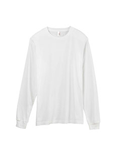 Organic Long-Sleeve T-Shirt - 5 oz., 100% certified organic cotton. Shoulder-to-shoulder tape. 3/4" seamed collarette. Double-needle stitched bottom hem.