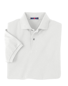 5.6 oz., 50/50 Pique Sport Shirt with SpotShield - 5.6 oz., 50/50 cotton/poly. Full-cut seamless body with welt knit collar. Two-button continental placket with pearlized buttons. Double-needle hemmed sleeve bands and bottom. Treated with SpotShield stain-resistance.