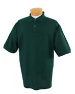6.5 oz Cotton Piqu Youth Polo - 100% ringspun cotton, 6.5 oz. Welt-knit collar and cuffs; two-button placket, woodtone buttons; double-needle stitching on bottom hem.