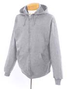 9.5 oz 50/50 Full-Zip Hood - 50% cotton, 50% polyester nublend fleece, 9.5 oz. virtually pill-free; three-end fleece is loftier and more durable; double-needle coverseamed stitching on neck, shoulders, armholes and waistband for added durability; 1x1 rib neck, cuffs and waistband; spandex in neck, cuffs and waistband for excellent stretch and recovery. 