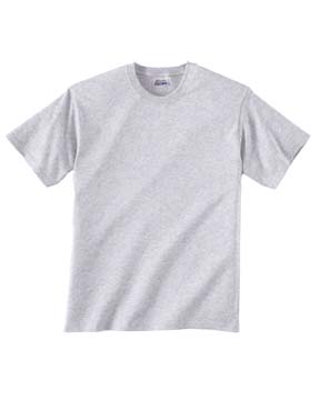 5.5 oz 50/50 T-shirt - 50% cotton, 50% polyester, 5.5 oz. Taped neck; shoulder-to-shoulder tape.