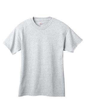 Tagless 6.1 oz Cotton Youth T-shirt - 100% heavyweight cotton, 6.1 oz; double-needle stitching throughout; seamless rib at neck; shoulder-to-shoulder tape; ash is 99% cotton, 1% polyester; oxford grey is 60% cotton, 40% polyester; light steel is 90% cotton, 10% polyester.