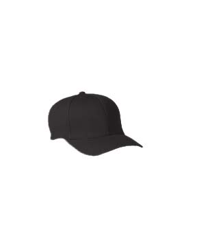 Flexfit Youth Wooly 6-Panel Cap - 63% polyester, 34% cotton, 3% spandex, 4 oz; 6-panel; mid-profile; wool-like textured fitted cap; rounded athletic shape; fused hard buckram is sewn into front of 3 1/4" crown; six-sewn eyelets; four-row stitching on permacurv visor, silver undervisor