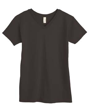 5.6 oz Cotton V-Neck T-shirt - 100% heavyweight cotton, 5.6 oz., preshrunk. fashion cut; heather grey is 90% cotton, 10% polyester; high crossover v-neck; 1/2" rib neck; double-needle stitching on sleeves and bottom hem. 