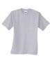 5.4 oz Cotton T-shirt - 100% heavyweight cotton, 5.4 oz., preshrunk. seamless rib at neck; tear-away neck tag; shoulder-to-shoulder tape; heather grey is 90% cotton, 10% polyester; double-needle stitching throughout. 