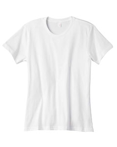 Women's Short-Sleeve Semi-Contoured T-Shirt - 4.5 oz., 100% preshrunk combed ringspun cotton. Taped shoulder-to-shoulder. Double-needle stitching on sleeves and bottom hem. TearAway label. Sideseamed. Classic semi-contoured silhouette. Seamed collarette.
