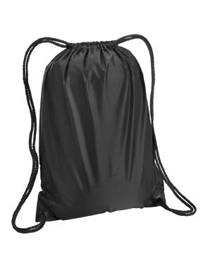 Small Drawstring Backpack - 210 denier nylon; durable construction; color matched drawstrings
