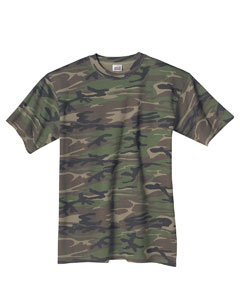4.9 oz., 100% Ringspun Cotton T-Shirt -- Arriving Early 2010 - 4.9 oz., 100% ringspun preshrunk cotton printed jersey. Side-seamed with shoulder-to-shoulder tape. Double-needle stitching on sleeve and bottom hem.