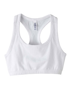 Women's Nylon/Spandex Sports Bra - 7.5 oz., 90/10 nylon/spandex racerback sport bra. Double layered for extra support. Binding at neck and arm.