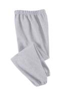 8 oz 50/50 Youth Sweatpants - 50% cotton, 50% polyester nublend fleece, 8 oz. virtually pill-free; double-needle covered elastic waistband; elastic cuffs; no drawcord (safety precaution). 