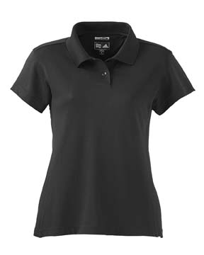 ClimaCool Ladies Piqu Polo - 100% polyester CoolMax Extreme with UV and anti-microbial finish. Heat-sealed neck label; tonal adidas performance logo on back of neck; rib-knit collar; two-button placket; open-hem sleeves; ClimaCool oval heat-sealed label at lower-left front.