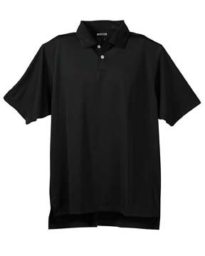 ClimaLite Mens Jersey Polo - 100% polyester with hydrophilic, UV and anti-microbial finish.  Performance fabric wicks away moisture; placket with two pearl buttons, contrast adidas logo on back neck; rib knit collar and cuffs; set-in sleeves; side seamed; anti-microbial, anti-oder; UV Protection Plus 15 rating.