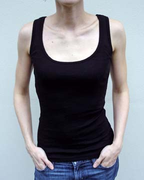 Beater Tank - 100% combed, ringspun cotton, 4.7 oz; perfect fit; sleeveless beater tank; 2 x 1 ribbed tank with self fabric binding in neck and armholes