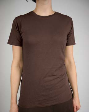 Organic Basic Crew - 100% ringspun organic cotton, 3.5 oz; set in ribbed collar; blind stitching on sleeves and bottom hems; resilient fabric; low fabric yarn dyed/fabric washed; enzyme finish; side seamed; set in sleeves
