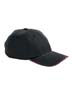 Washed Twill Sandwich Cap - 100% washed cotton twill. low profile; unconstructed; six-panel; sewn eyelets; precurved, two-tone sandwich bill; self-fabric closure with d-ring slider and tuck-in strap.