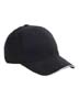6-Panel Twill Sandwich Baseball Cap - 100% brushed cotton twill. two-tone sandwich bill; constructed with buckram; self-fabric closure with d-ring slider and tuck-in strap.
