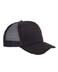 5-Panel Twill Trucker Cap - 100% cotton; two-front twill panels with foam backing; four back mesh panels; plastic closure.