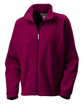 Benton Springs Ladies Full-Zip Fleece - 100% polyester mtr fleece. mtr fleece delivers maximum thermal retention; columbia logo on right chest; radial sleeves for freedom of motion; zippered hand-warmer pockets; open bottom with drawcord hem.