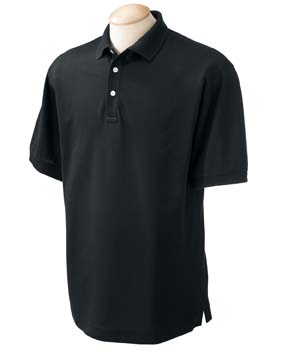 Mens Tanguis Cotton Piqu Polo - Raised welt on collar and cuffs for added style; stretch tape in shoulders for greater mobility and strength; three-button placket, Dura-pearl buttons. 