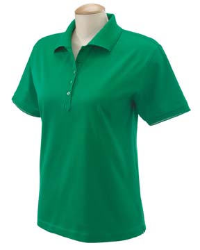 Ladies' Executive Club Polo - The same luscious 100% Peruvian pima cotton lisle jersey, but made just for women. Gently shaped for a feminine fit; delicate eyelet collar and cuffs; rib-knit placket with five dyed-to-match buttons.