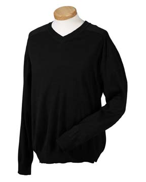Mens V-Neck Sweater - When you find something that works just right, you want it to last. Classically styled and always appropriate, these v-neck sweaters go anywhere with ease. And superbly constructed, these sweaters keep their good looks for the long term. 
100% airspun cotton, 12 gge. Lighter weight for easy drape. Holds shape and resists wrinkles. Quick drying.  2x2 rib at neck, sleeves and bottom opening. Saddle seam front and back arm holes.