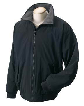Three-Season Classic Jacket - 100% Taslon nylon shell with microfleece lining and lightweight polyfill insulation. Sturdy black enamel front zipper; InconspicuZip for clean embroidery; raglan, nylon-lined sleeves; outside zip pockets, inside zip security pocket; banded bottom.