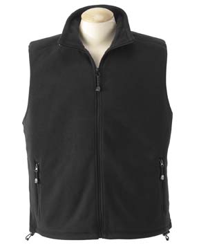 Wintercept Fleece Unisex Vest - Plush, pill-proof 100% microfilament polyester with DWR (durable water repellent) technology. Outside zip pockets; neoprene binding on armholes.