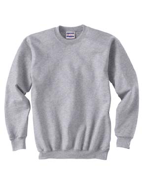 10 oz 90/10 Crew Neck - 90% cotton, 10% polyester, 10 oz.; charcoal heather is 65% cotton, 35% polyester; printproxp patented low-pill, high-stitch density fabric; coverstitching throughout; cotton/spandex neck, cuffs and waistband.