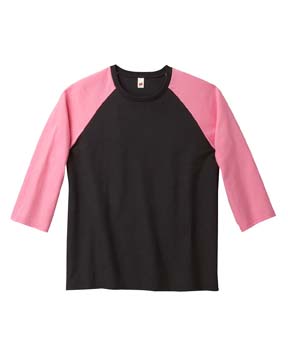 Ladies 5.5 oz Comfortsoft Cotton 3/4 Sleeve Raglan T-shirt - 100% heavyweight, ComfortSoft, ringspun cotton, 5.5 oz.  Light steel is 90% cotton, 10% polyester; tailored for relaxed, feminine fit; set-in narrow 1x1 rib collar; fashionable 3/4 length raglan sleeves; two-needle hemmed sleeves and bottom.