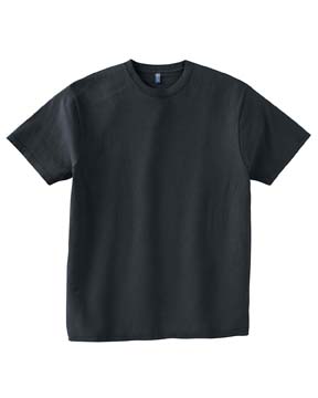 Mens Monterrey T-shirt - 100% cotton, 4.4 oz.  Grey heather is 90% cotton, 10% polyester; ribbed neck; double-needle stitching at sleeve and bottom hem; side seamed; soft spun yarn; vintage wash for soft hand and low shrinkage.