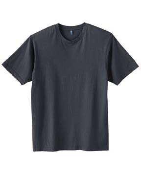 Mens Silver Lake T-shirt - 100% cotton, 4.4 oz, Special nicking details at top of neck, sleeve openings and bottom hem.  Side seams; ringspun yam; vintage wash for extra softness and low shrinkage; ribbed neck; double-needle stitching on sleeve and bottom hem.