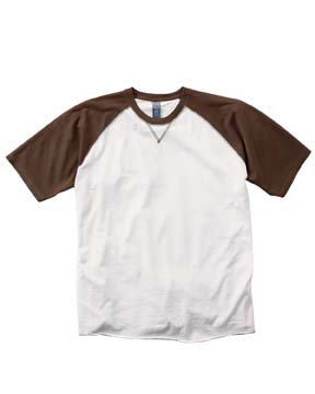 Doheney Cotton Raglan T-shirt - 100% rugged cotton jersey. Garment washed; athletic fit; contrast stitching; hemmed sleeves and bottom.