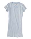 Cotton Jersey Dorm T-shirt - 100% fine combed cotton. Rib finish at neck; double-needle stitching on sleeves and bottom hem; longer length with waist shaping. 