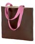 Contrast Straw Tote - 100% paper straw; pp webbing handles, cotton lining; natural look and material; simple interior pocket