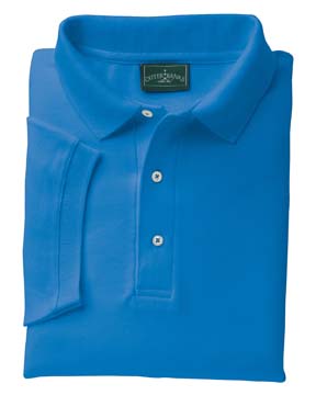 Mens Ultimate Polo - 100% ring-spun cotton.  Nostrink, no-fade fabric; no-curl collar; dyed-to-match collar and side vents with twill tape; topstitching on shoulders, armholes, and cuffs; side seams with gently contoured fit.