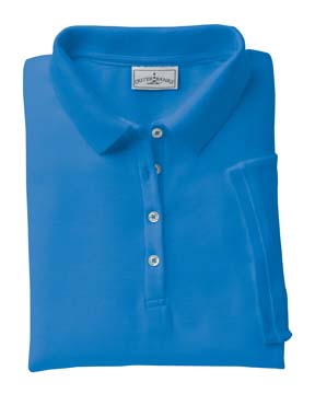 Ladies Ultimate Polo - 100% ringspun cotton. No-shrink, no-fade fabric; no-curl collar; dyed-to-match collar and side vents with twill tape, pearlized buttons; topstitching on shoulders, armholes, and cuffs; side seamed for a gently contoured fit. 
