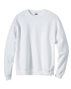 Premium Cotton Fleece Crew - 9 oz., 80/20 cotton/poly fleece. Exclusive process eliminates shrinkage. High-stitch density to provide superior embroidery and print platform. Pill-resistant, 100% cotton face. Double-needle stitching throughout. Light Steel is 75% cotton, 25% polyester.
