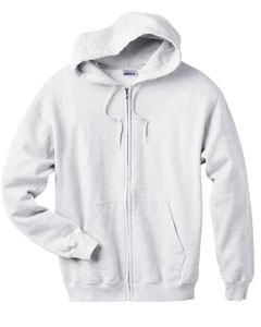 Premium Cotton Full-Zip Hoodie - 9 oz., 80/20 cotton/poly. High-stitch density offers a superior embroidery and print platform. Low-pill 100% cotton face. Roomy front pockets. Jersey-lined hood has dyed-to-match drawcord. Exclusive finishing process eliminates shrinkage. Light Steel is 75% cotton, 25% polyester.